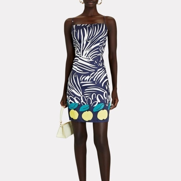 NEW Staud Satin Lemons Minidress - Picture 1 of 9